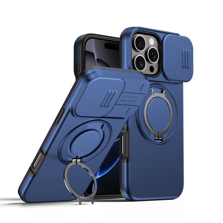 For iPhone 16 Pro Max Camera Sliding Shield Magnetic Rotation Holder Phone Case(Blue)
For iPhone 16 Pro Max Camera Sliding Shield Magnetic Rotation Holder Phone Case(Blue)
