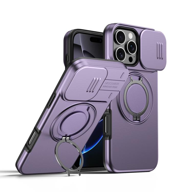 For iPhone 16 Pro Max Camera Sliding Shield Magnetic Rotation Holder Phone Case(Purple)
For iPhone 16 Pro Max Camera Sliding Shield Magnetic Rotation Holder Phone Case(Purple)
