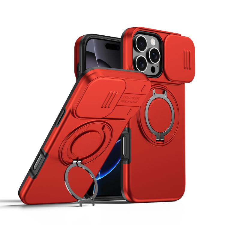 For iPhone 16 Pro Camera Sliding Shield Magnetic Rotation Holder Phone Case(Red)
For iPhone 16 Pro Camera Sliding Shield Magnetic Rotation Holder Phone Case(Red)