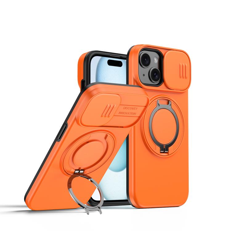 For iPhone 15 Camera Sliding Shield Magnetic Rotation Holder Phone Case(Orange)
For iPhone 15 Camera Sliding Shield Magnetic Rotation Holder Phone Case(Orange)