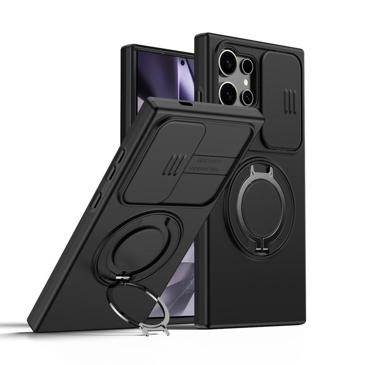 For Samsung Galaxy S24 Ultra 5G Camera Sliding Shield Magnetic Rotation Holder Phone Case(Black)
For Samsung Galaxy S24 Ultra 5G Camera Sliding Shield Magnetic Rotation Holder Phone Case(Black)