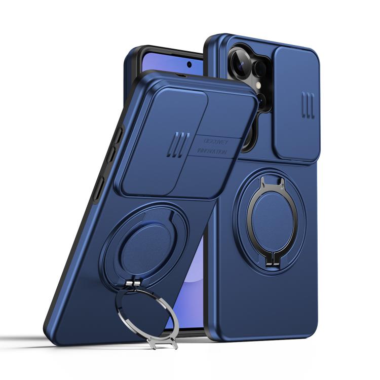 For Samsung Galaxy S26 Ultra 5G Camera Sliding Shield Magnetic Rotation Holder Phone Case(Blue)
For Samsung Galaxy S26 Ultra 5G Camera Sliding Shield Magnetic Rotation Holder Phone Case(Blue)