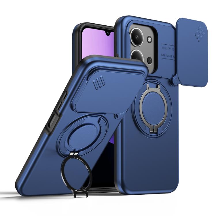 For Redmi 15C 5G / 4G Global 171mm Camera Sliding Shield Magnetic Rotation Holder Phone Case(Blue)
For Redmi 15C 5G / 4G Global 171mm Camera Sliding Shield Magnetic Rotation Holder Phone Case(Blue)