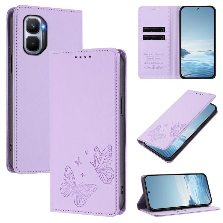 For Infinix GT 50 Pro 5G Strong Magnetic Dual Butterfly RFID Vegan Leather Phone Case(Light Purple)
For Infinix GT 50 Pro 5G Strong Magnetic Dual Butterfly RFID Vegan Leather Phone Case(Light Purple)