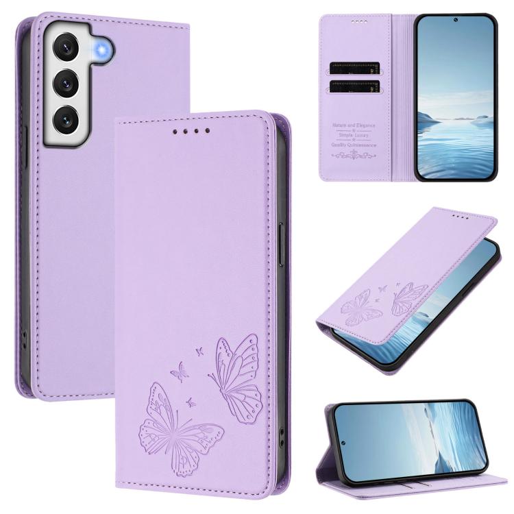 For Galaxy S22+ 5G Strong Magnetic Dual Butterfly RFID Vegan Leather Phone Case(Light Purple)
For Galaxy S22+ 5G Strong Magnetic Dual Butterfly RFID Vegan Leather Phone Case(Light Purple)