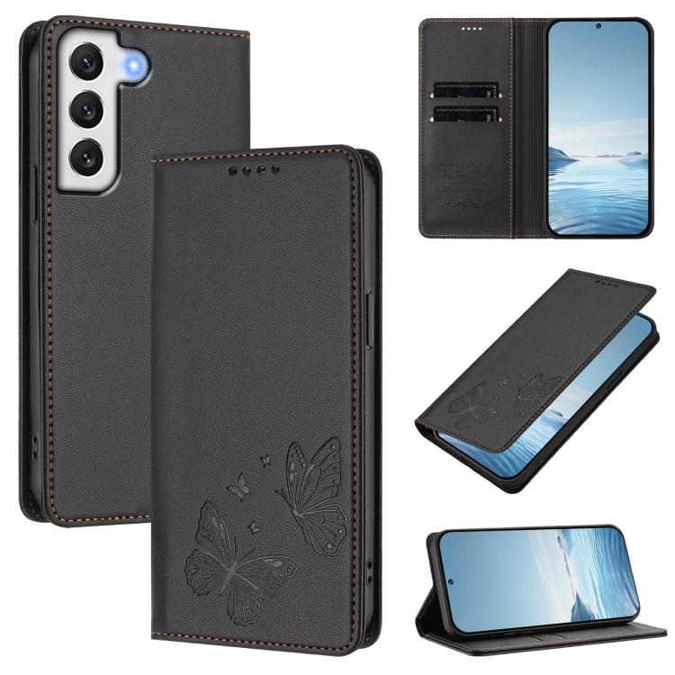 For Galaxy S21+ 5G Strong Magnetic Dual Butterfly RFID Vegan Leather Phone Case(Black)
For Galaxy S21+ 5G Strong Magnetic Dual Butterfly RFID Vegan Leather Phone Case(Black)