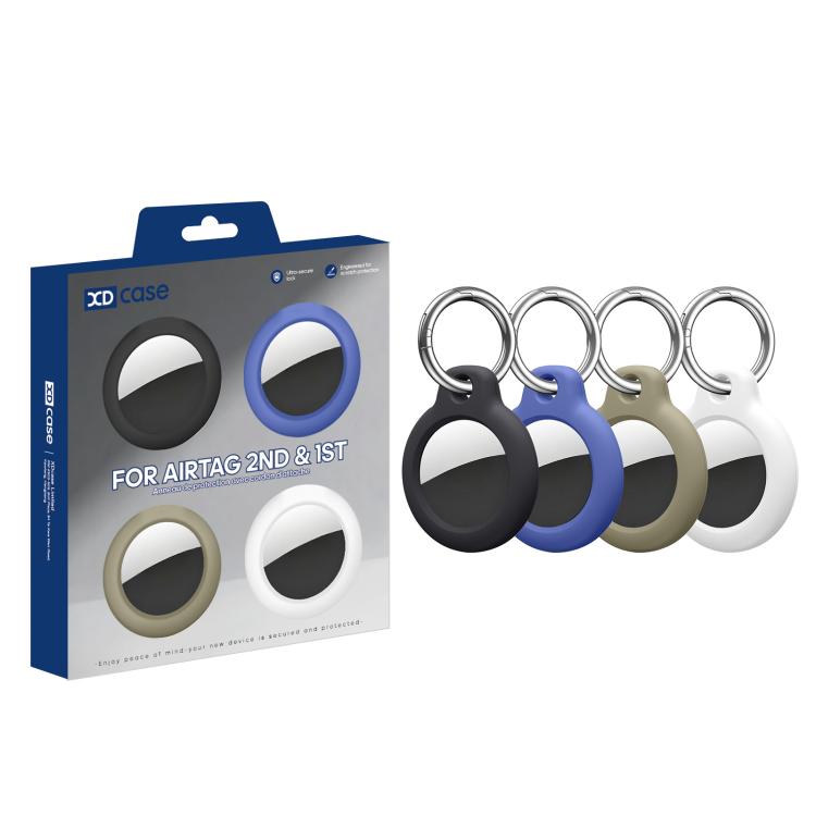 For AirTag 2nd Gen / 1st Gen XDcase 4pcs Solid Color Hard PC Protective Case with Key Ring(Black White Blue Green)
For AirTag 2nd Gen / 1st Gen XDcase 4pcs Solid Color Hard PC Protective Case with Key Ring(Black White Blue Green)