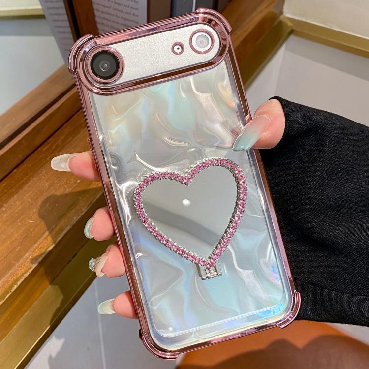 For iPhone Air Heart-shaped Mirror Electroplated TPU + Acrylic Phone Case with Holder(Pink)
For iPhone Air Heart-shaped Mirror Electroplated TPU + Acrylic Phone Case with Holder(Pink)