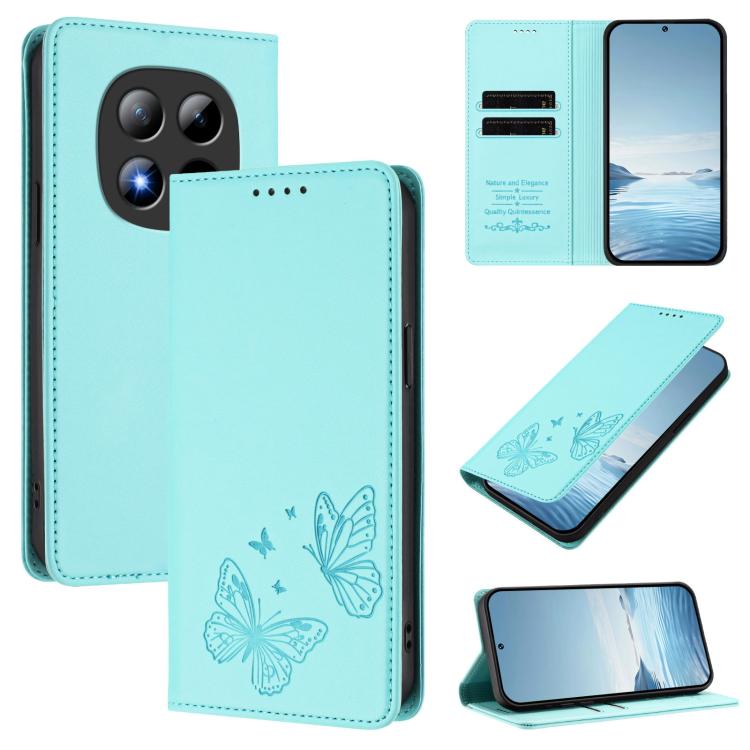 For Redmi Note 15 Pro+ 5G 163.3mm / Poco M8 Pro 5G Strong Magnetic Dual Butterfly RFID Vegan Leather Phone Case(Mint Green)
For Redmi Note 15 Pro+ 5G 163.3mm / Poco M8 Pro 5G Strong Magnetic Dual Butterfly RFID Vegan Leather Phone Case(Mint Green)