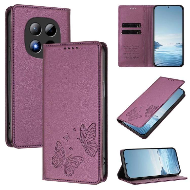 For Redmi Note 15 Pro+ 5G 163.3mm / Poco M8 Pro Strong Magnetic Dual Butterfly RFID Vegan Leather Phone Case(Violet Purple)
For Redmi Note 15 Pro+ 5G 163.3mm / Poco M8 Pro Strong Magnetic Dual Butterfly RFID Vegan Leather Phone Case(Violet Purple)