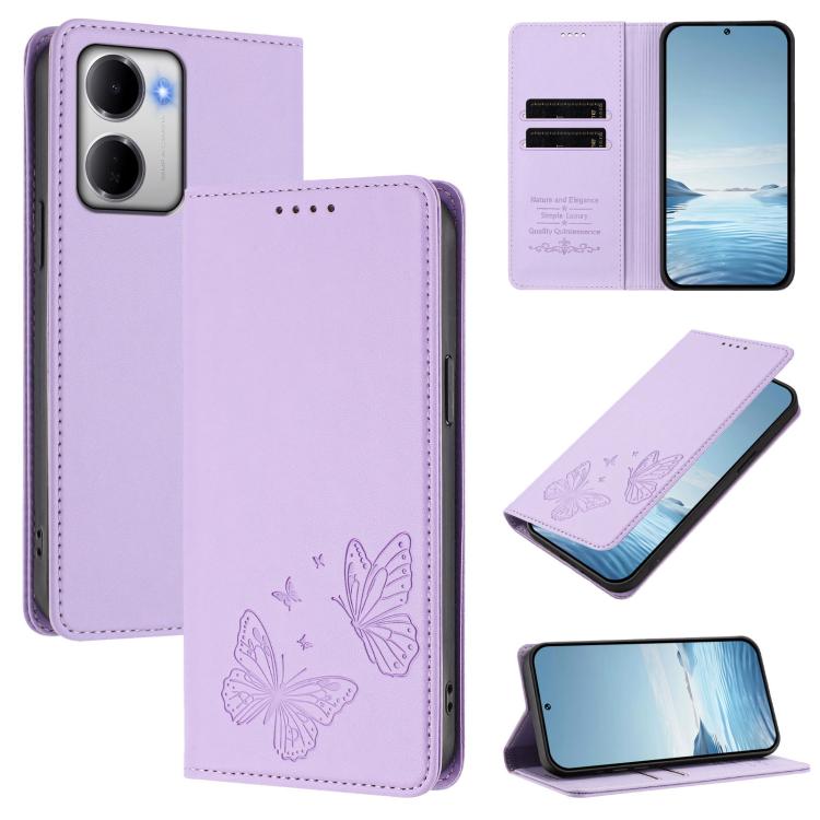 For Redmi 15a 5G Strong Magnetic Dual Butterfly RFID Vegan Leather Phone Case(Light Purple)
For Redmi 15a 5G Strong Magnetic Dual Butterfly RFID Vegan Leather Phone Case(Light Purple)