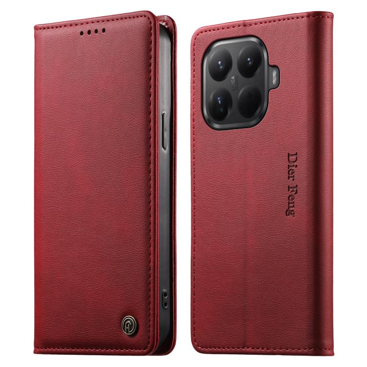 For Xiaomi 15T Pro 5G Dierfeng Metal Snap Magnetic RFID Vegan Leather Phone Case(Red)
For Xiaomi 15T Pro 5G Dierfeng Metal Snap Magnetic RFID Vegan Leather Phone Case(Red)