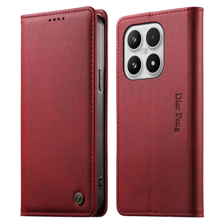 For Xiaomi 17 Dierfeng Metal Snap Magnetic RFID Vegan Leather Phone Case(Red)
For Xiaomi 17 Dierfeng Metal Snap Magnetic RFID Vegan Leather Phone Case(Red)