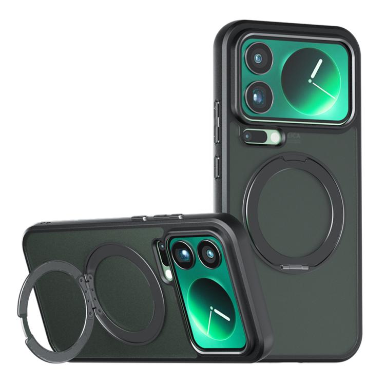 For Xiaomi 17 Pro Max Armor Magnetic Holder PC Hybrid TPU Phone Case(Frosted Black)
For Xiaomi 17 Pro Max Armor Magnetic Holder PC Hybrid TPU Phone Case(Frosted Black)