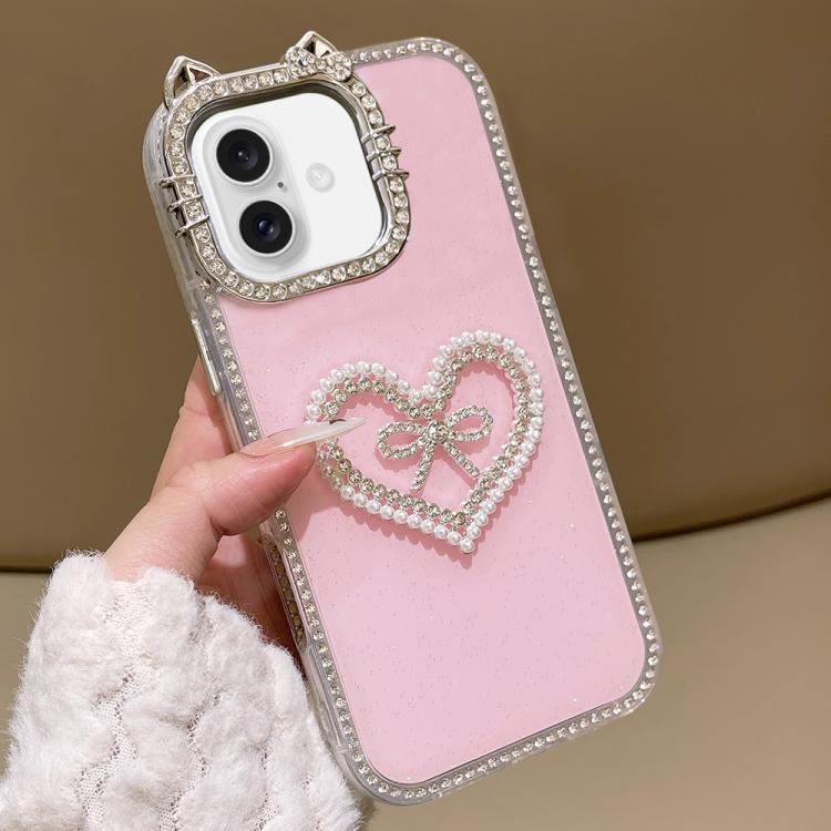 For iPhone 17 Electroplated Cat Ear Dual Side Rhinestones Glitter IMD Phone Case(Pink)
For iPhone 17 Electroplated Cat Ear Dual Side Rhinestones Glitter IMD Phone Case(Pink)