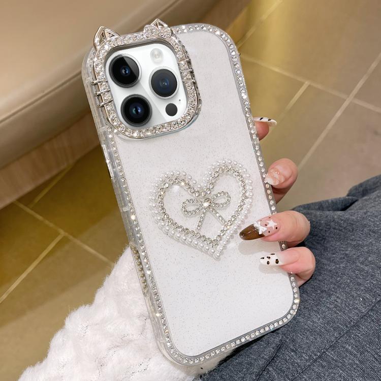 For iPhone 16 Pro Max Electroplated Cat Ear Dual Side Rhinestones Glitter IMD Phone Case(White)
For iPhone 16 Pro Max Electroplated Cat Ear Dual Side Rhinestones Glitter IMD Phone Case(White)