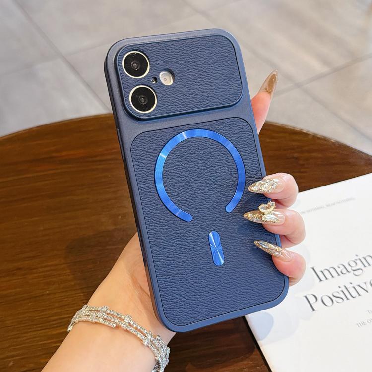 For iPhone 16 Litchi Texture Vegan Leather Magnetic Phone Case(Blue)
For iPhone 16 Litchi Texture Vegan Leather Magnetic Phone Case(Blue)