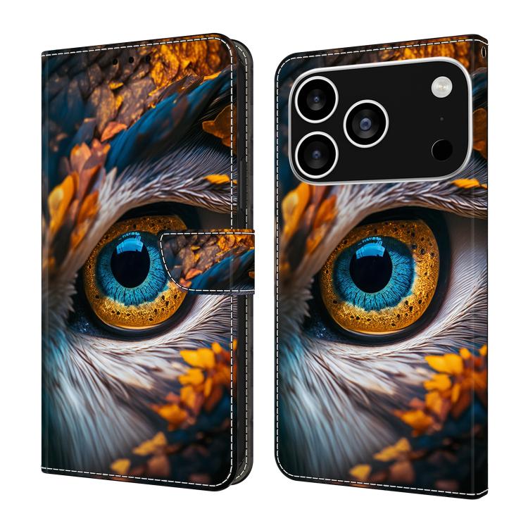 For iPhone 17 Pro Crystal-Like Painted Vegan Leather Phone Case(Blue Eyes)
For iPhone 17 Pro Crystal-Like Painted Vegan Leather Phone Case(Blue Eyes)