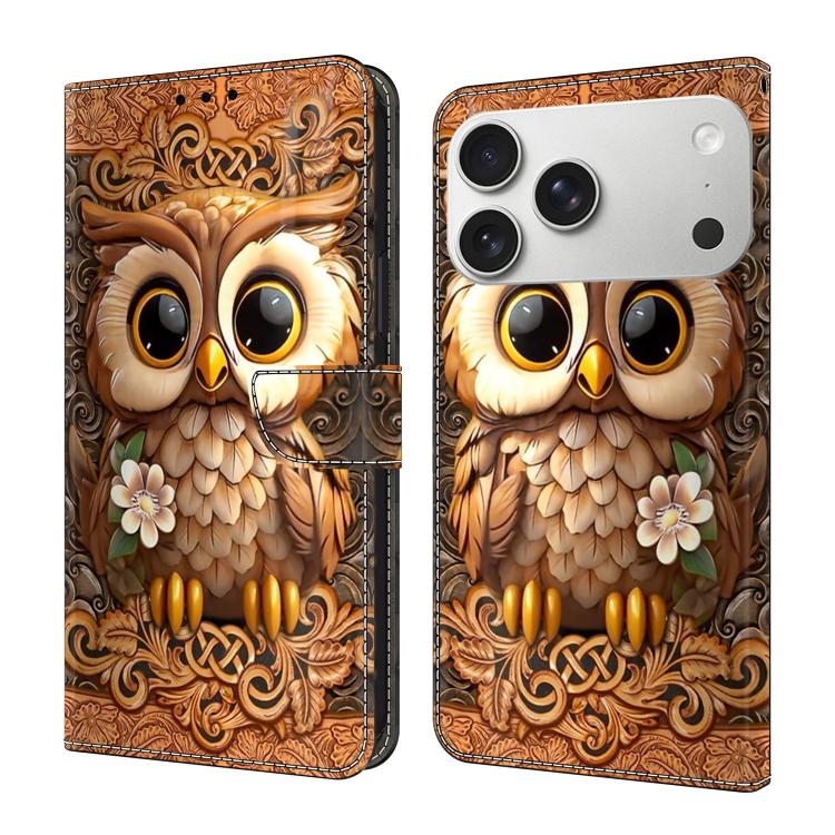 For iPhone 17 Pro Max Crystal-Like Painted Vegan Leather Phone Case(Owl)
For iPhone 17 Pro Max Crystal-Like Painted Vegan Leather Phone Case(Owl)
