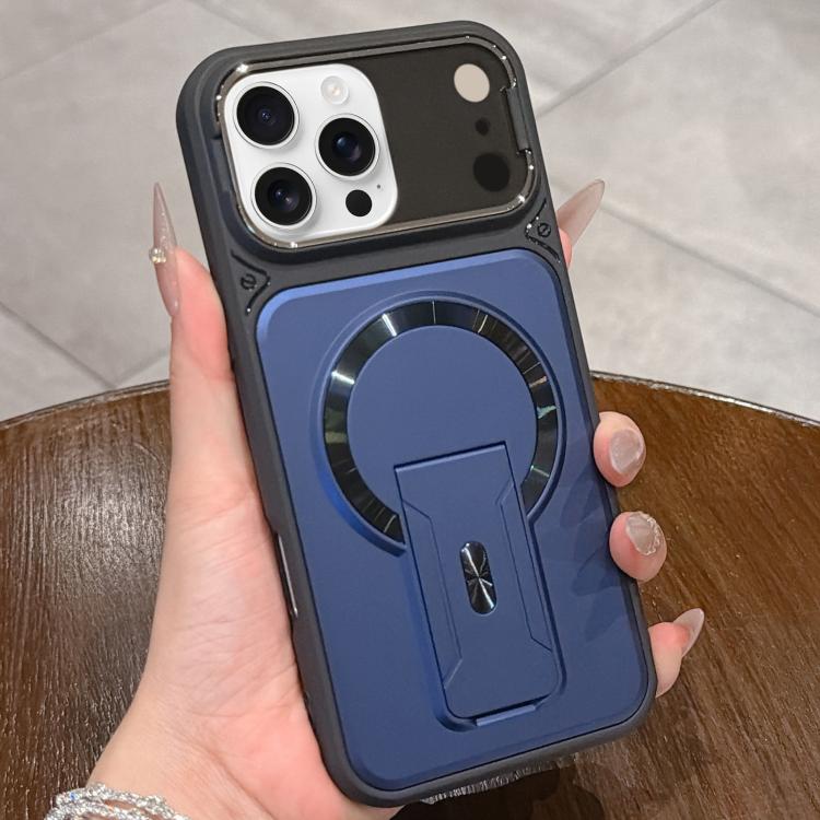 For iPhone 16 Pro Max Shockproof Lens Cover Magnetic Phone Case with Hidden Holder(Blue)
For iPhone 16 Pro Max Shockproof Lens Cover Magnetic Phone Case with Hidden Holder(Blue)