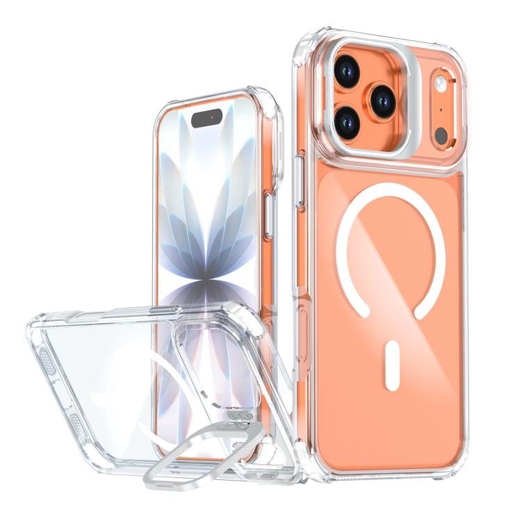 For iPhone 17 Pro Max Transparent Lens Kickstand Magnetic Phone Case(White)
For iPhone 17 Pro Max Transparent Lens Kickstand Magnetic Phone Case(White)