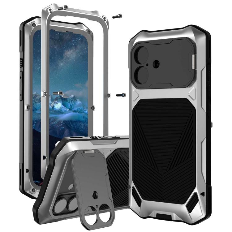 For iPhone 17 Metal Armor Construction IP65 Waterproof Magnetic Phone Case(Silver)
For iPhone 17 Metal Armor Construction IP65 Waterproof Magnetic Phone Case(Silver)