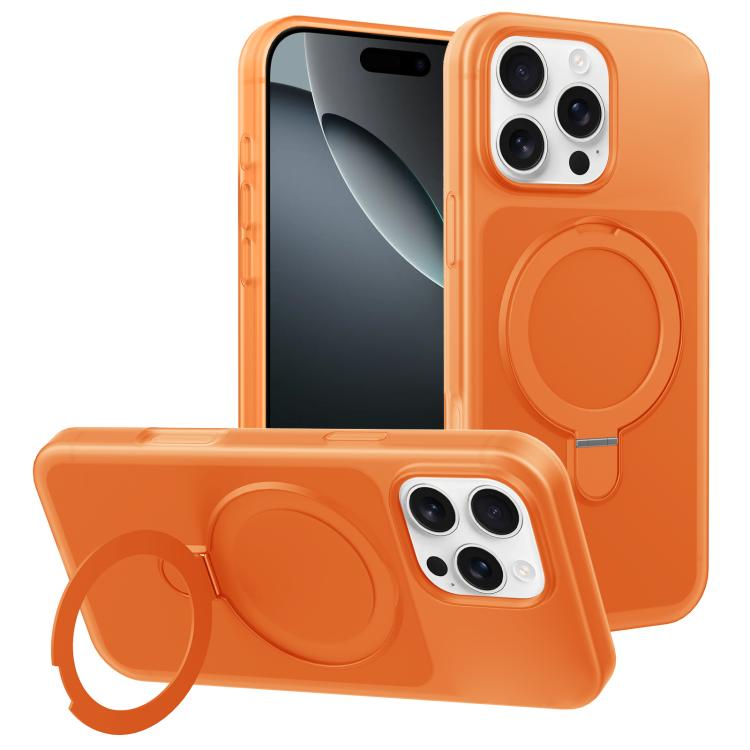 For iPhone 16 Pro Max Ice Cream Skin Feel Magnetic Pivot Holder Phone Case(Orange)
For iPhone 16 Pro Max Ice Cream Skin Feel Magnetic Pivot Holder Phone Case(Orange)