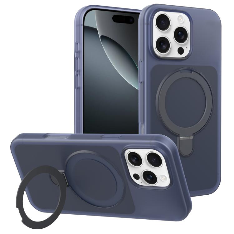 For iPhone 16 Pro Ice Cream Skin Feel Magnetic Pivot Holder Phone Case(Dark Blue)
For iPhone 16 Pro Ice Cream Skin Feel Magnetic Pivot Holder Phone Case(Dark Blue)