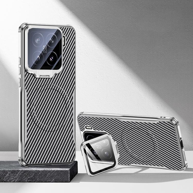 For Xiaomi 15 Carbon Fiber Textured Electroplated Lens Holder Magnetic Phone Case(Silver Grey)
For Xiaomi 15 Carbon Fiber Textured Electroplated Lens Holder Magnetic Phone Case(Silver Grey)
