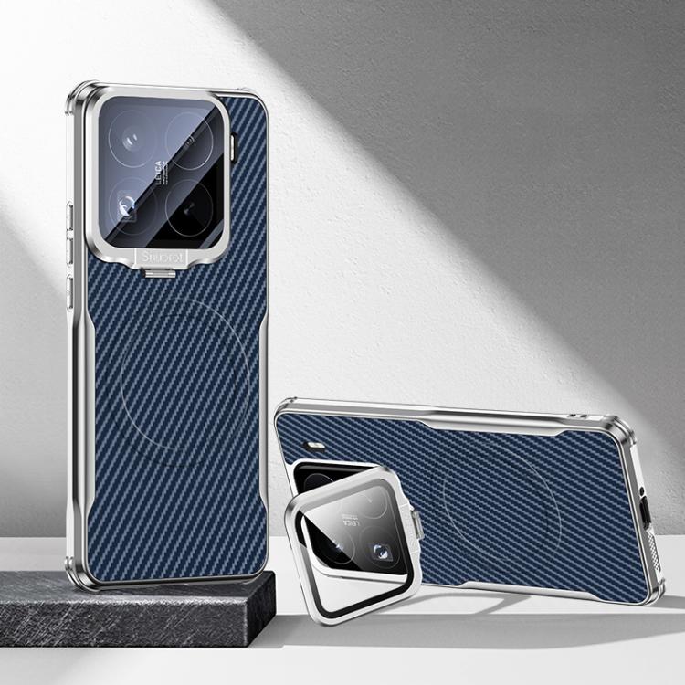 For Xiaomi 15 Pro Carbon Fiber Textured Electroplated Lens Holder Magnetic Phone Case(Royal Blue)
For Xiaomi 15 Pro Carbon Fiber Textured Electroplated Lens Holder Magnetic Phone Case(Royal Blue)