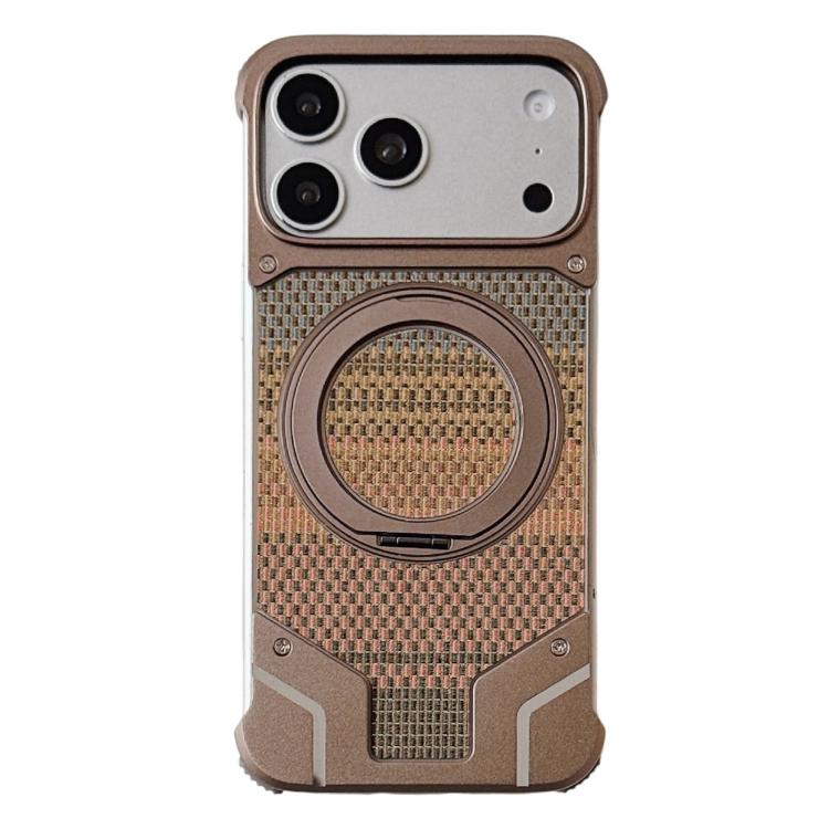 For iPhone 17 Pro Thread Woven Armor Frameless Magnetic Holder Phone Case(Desert Gold)
For iPhone 17 Pro Thread Woven Armor Frameless Magnetic Holder Phone Case(Desert Gold)