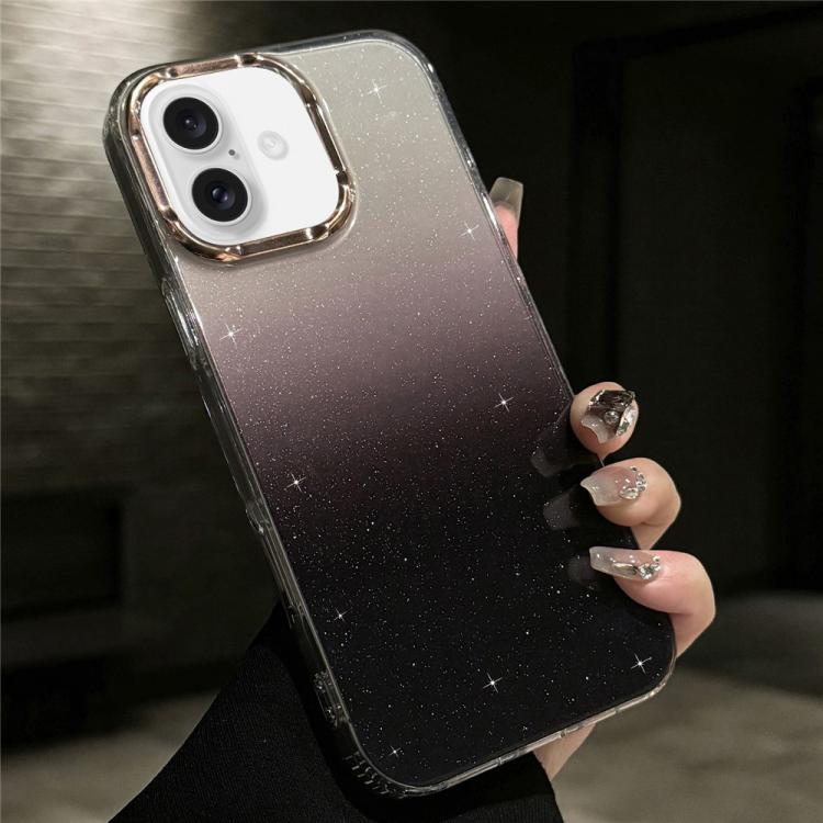 For iPhone 16 Plus IMD Gradient Glitter PC + TPU Shockproof Phone Case(Black)
For iPhone 16 Plus IMD Gradient Glitter PC + TPU Shockproof Phone Case(Black)
