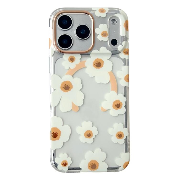For iPhone 17 Pro Floral Pattern TPU + PC Magnetic Phone Case(White Orange)
For iPhone 17 Pro Floral Pattern TPU + PC Magnetic Phone Case(White Orange)