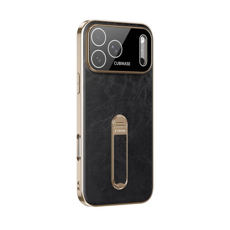 For iPhone 17 Pro Max J TRIBE Holder Oil Wax Texture Vegan Leather Phone Case(Black)
For iPhone 17 Pro Max J TRIBE Holder Oil Wax Texture Vegan Leather Phone Case(Black)