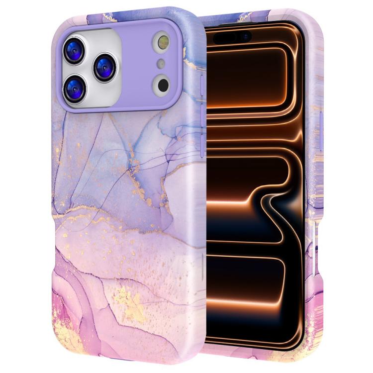 For iPhone 17 Pro Max Water Transfer Printing Marble Pattern PC + TPU Phone Case(Purple Gold)
For iPhone 17 Pro Max Water Transfer Printing Marble Pattern PC + TPU Phone Case(Purple Gold)
