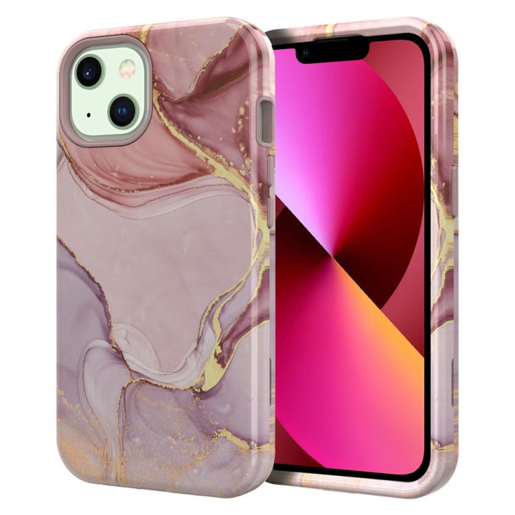 For iPhone 13 Water Transfer Printing Marble Pattern PC + TPU Phone Case(Pink Gold)
For iPhone 13 Water Transfer Printing Marble Pattern PC + TPU Phone Case(Pink Gold)