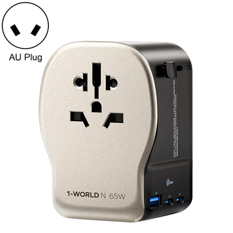 MOMAX UA35 1-World N 65W Three-Port GaN Universal Travel Adapter, Plug:AU Plug(Titanium Gold)
MOMAX UA35 1-World N 65W Three-Port GaN Universal Travel Adapter, Plug:AU Plug(Titanium Gold)