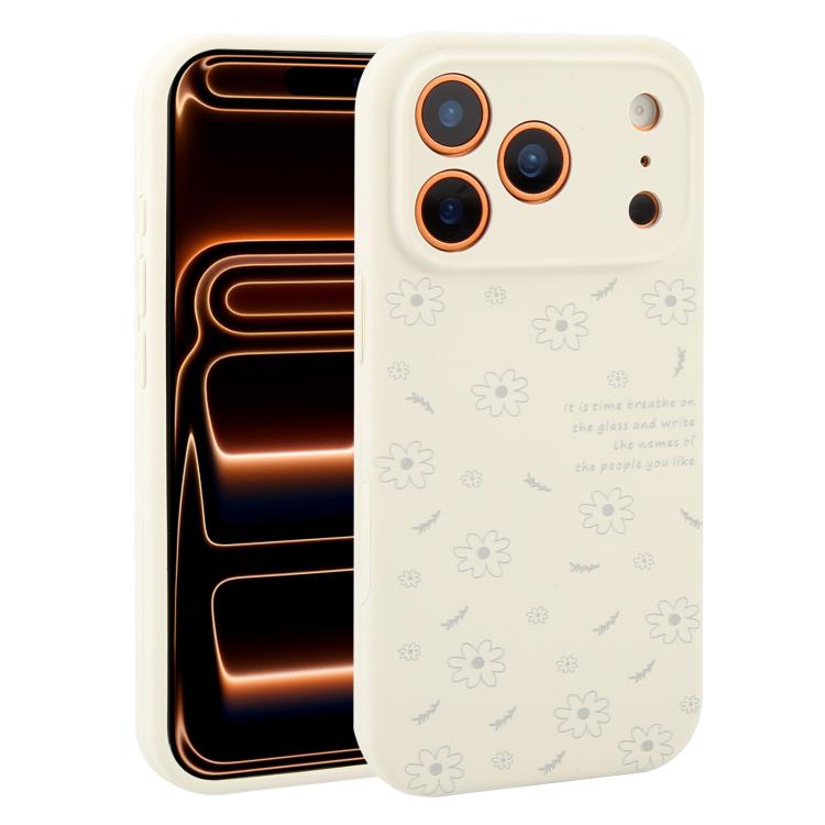 For iPhone 17 Pro Max Precision Hole Daisy Floral Printed Liquid Silicone Phone Case(Grey)
For iPhone 17 Pro Max Precision Hole Daisy Floral Printed Liquid Silicone Phone Case(Grey)