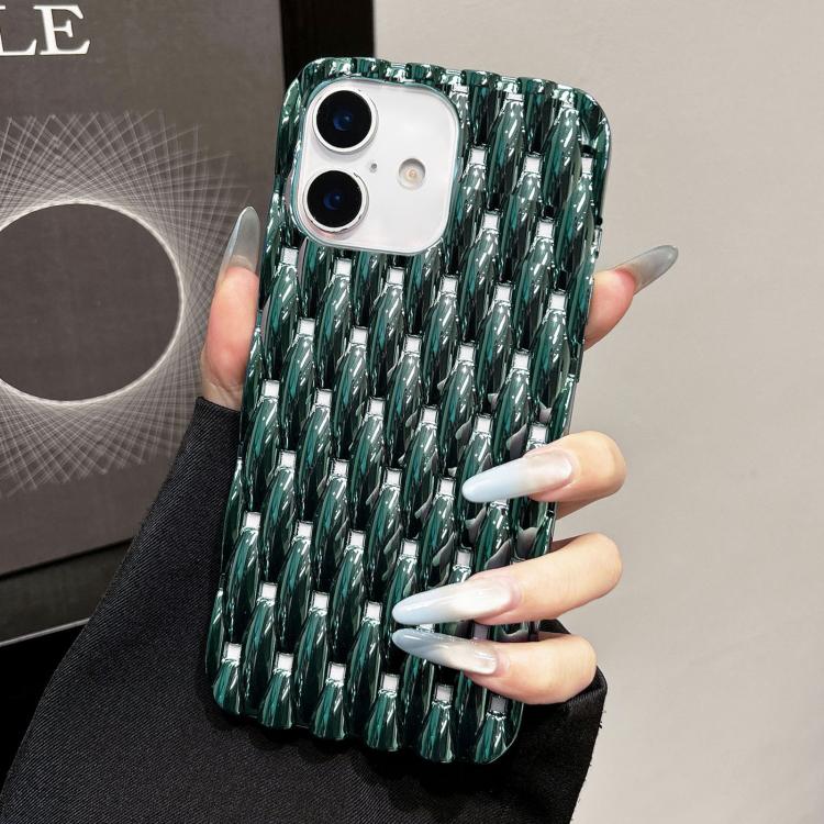 For iPhone 16 Electroplated Twisted Texture Hollow Heat Dissipation TPU Phone Case(Green)
For iPhone 16 Electroplated Twisted Texture Hollow Heat Dissipation TPU Phone Case(Green)