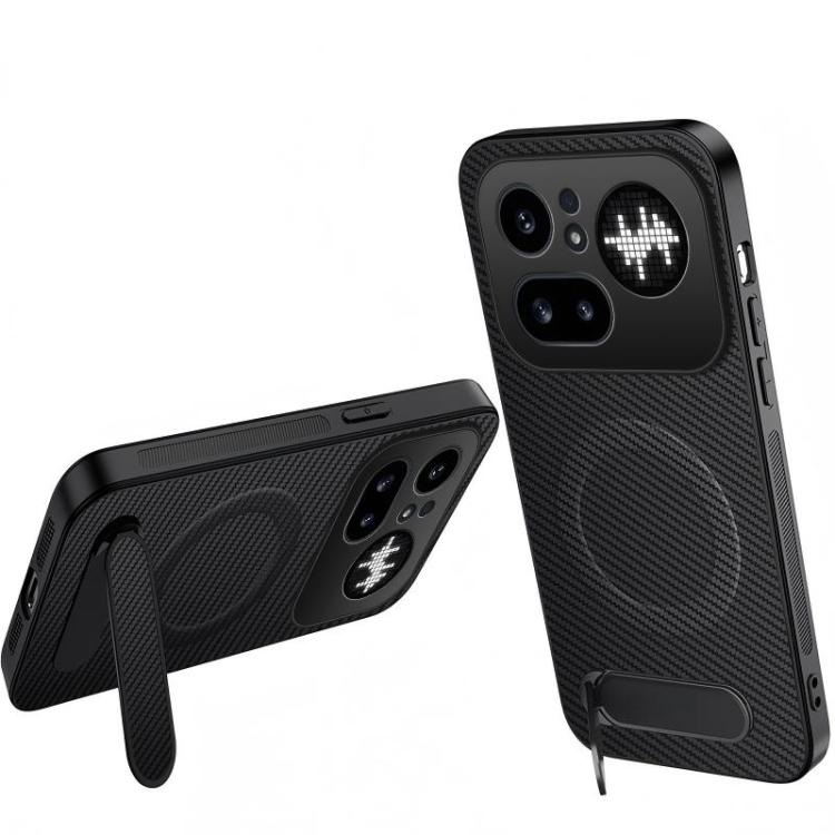 For Nothing Phone 4a Pro WANLONFENG Kickstand Carbon Fiber Texture Magnetic Phone Case(Black)
For Nothing Phone 4a Pro WANLONFENG Kickstand Carbon Fiber Texture Magnetic Phone Case(Black)
