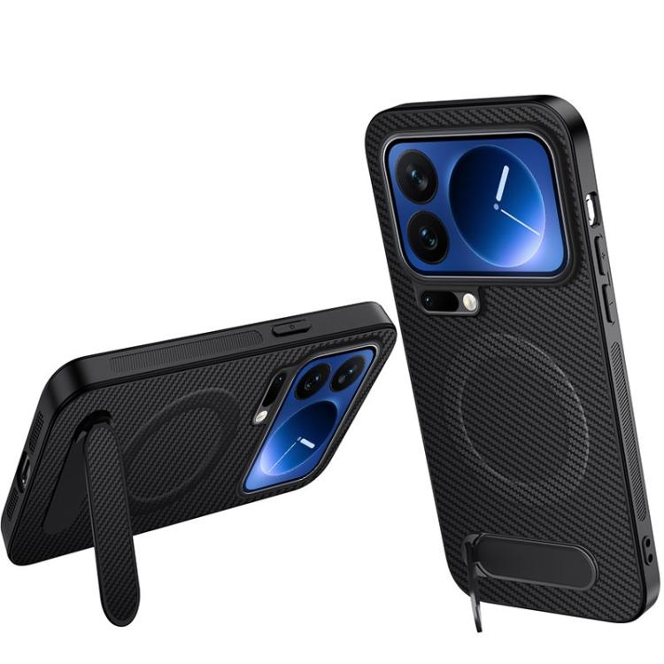 For Xiaomi 17 Pro Max WANLONFENG Kickstand Carbon Fiber Texture Magnetic Phone Case(Black)
For Xiaomi 17 Pro Max WANLONFENG Kickstand Carbon Fiber Texture Magnetic Phone Case(Black)