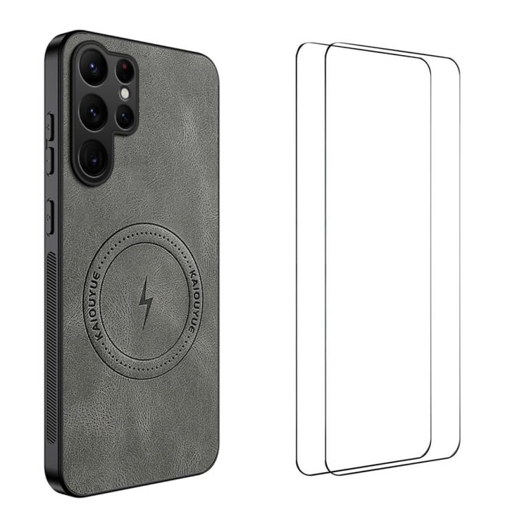 For Samsung Galaxy S24 Ultra 5G WANLONFENG Nappa Texture Magnetic Phone Case with 2pcs Screen Films(Grey)
For Samsung Galaxy S24 Ultra 5G WANLONFENG Nappa Texture Magnetic Phone Case with 2pcs Screen Films(Grey)