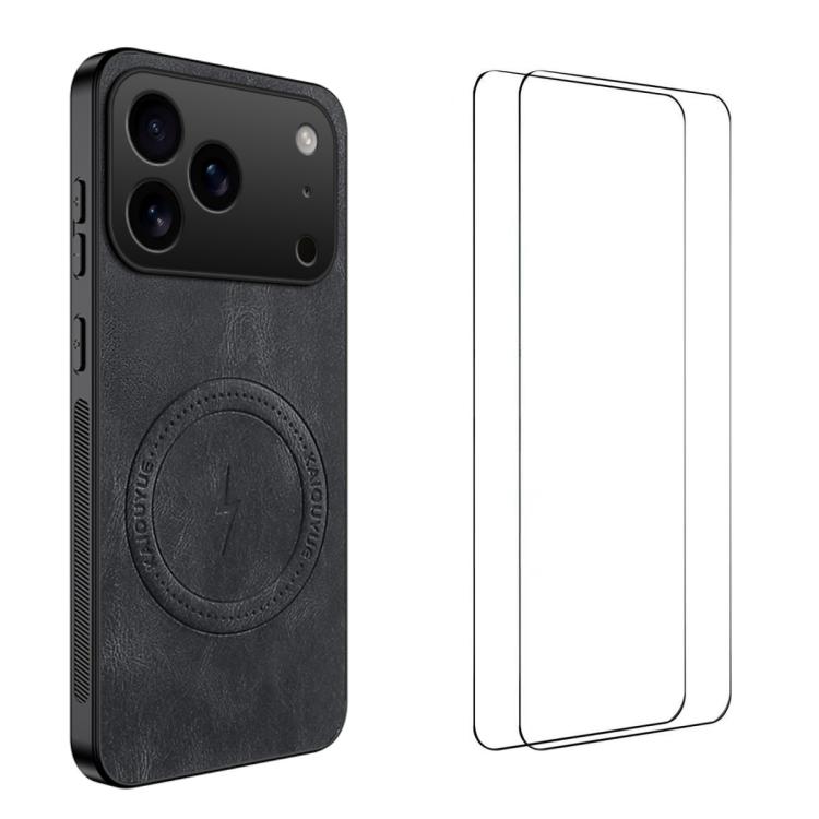 For iPhone 17 Pro Max WANLONFENG Nappa Texture Magnetic Phone Case with 2pcs Screen Films(Black)
For iPhone 17 Pro Max WANLONFENG Nappa Texture Magnetic Phone Case with 2pcs Screen Films(Black)