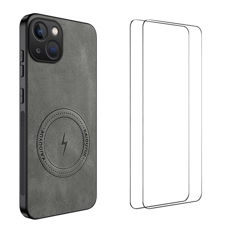 For iPhone 15 WANLONFENG Nappa Texture Magnetic Phone Case with 2pcs Screen Films(Grey)
For iPhone 15 WANLONFENG Nappa Texture Magnetic Phone Case with 2pcs Screen Films(Grey)