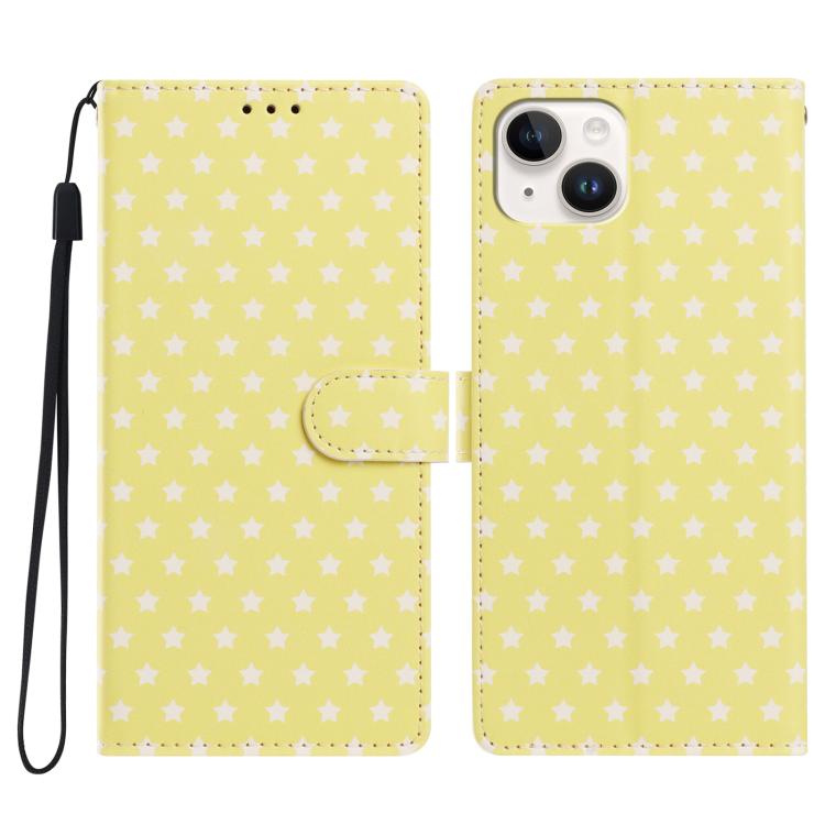 For iPhone 13 Star Pattern Magnetic Buckle Vegan Leather Phone Case with Wrist Strap(Yellow)
For iPhone 13 Star Pattern Magnetic Buckle Vegan Leather Phone Case with Wrist Strap(Yellow)