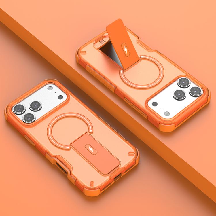 For iPhone 17 Pro Translucent Skin Feel Magnetic Holder Phone Case(Orange)
For iPhone 17 Pro Translucent Skin Feel Magnetic Holder Phone Case(Orange)