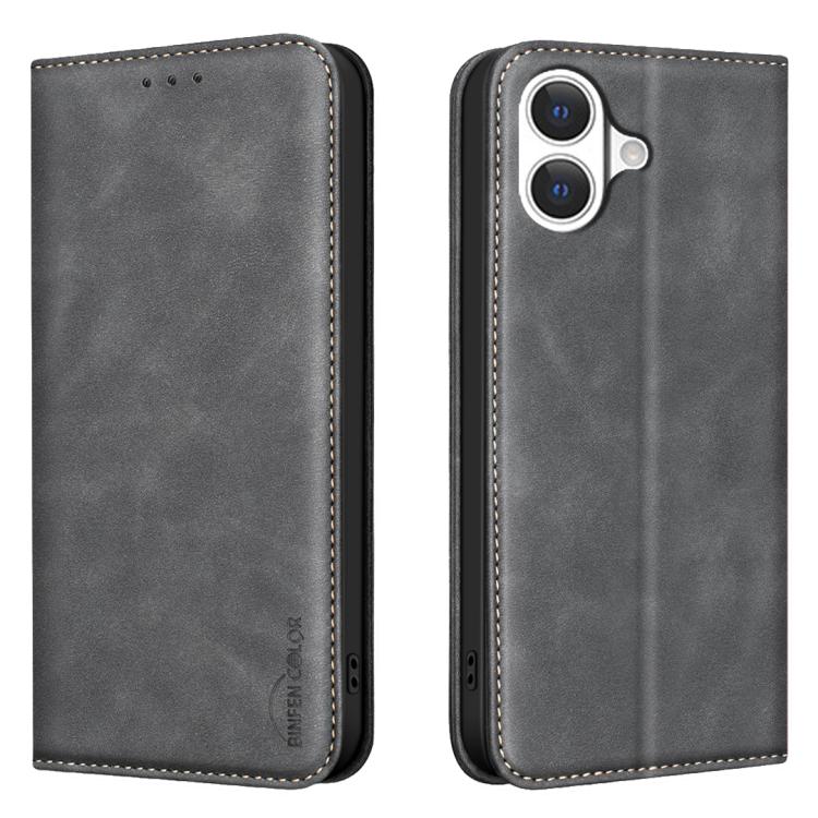 For iPhone 17 BINFEN COLOR Calfskin Texture Magnetic RFID Vegan Leather Phone Case(Black)
For iPhone 17 BINFEN COLOR Calfskin Texture Magnetic RFID Vegan Leather Phone Case(Black)