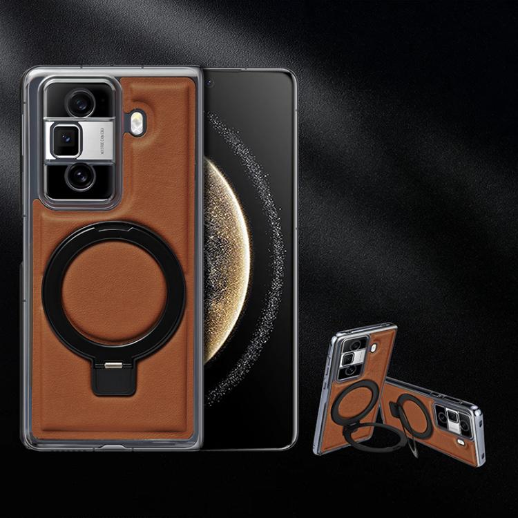 For Honor Magic VS3 Foldable Screen Holder Electroplated Vegan Leather Phone Case(Amber Brown)
For Honor Magic VS3 Foldable Screen Holder Electroplated Vegan Leather Phone Case(Amber Brown)