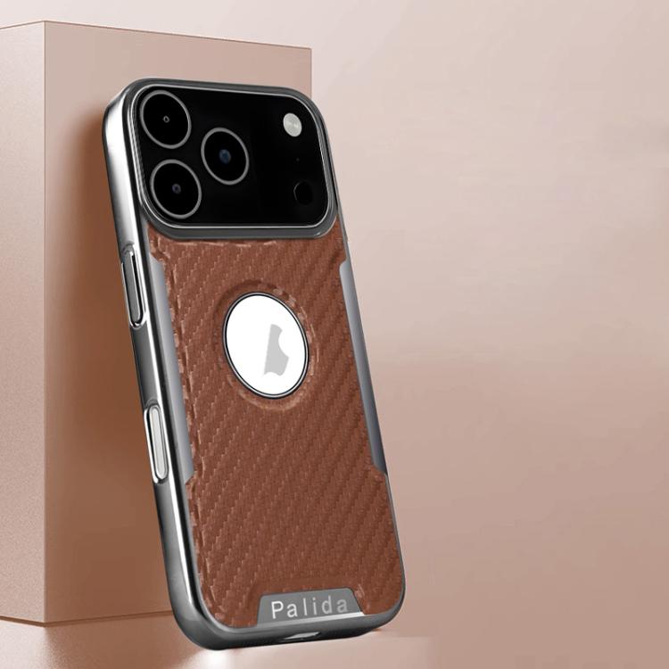 For iPhone 17 Pro Max Palida Y7 Electroplated Carbon Fiber Texture Lens Film Phone Case(Brown)
For iPhone 17 Pro Max Palida Y7 Electroplated Carbon Fiber Texture Lens Film Phone Case(Brown)