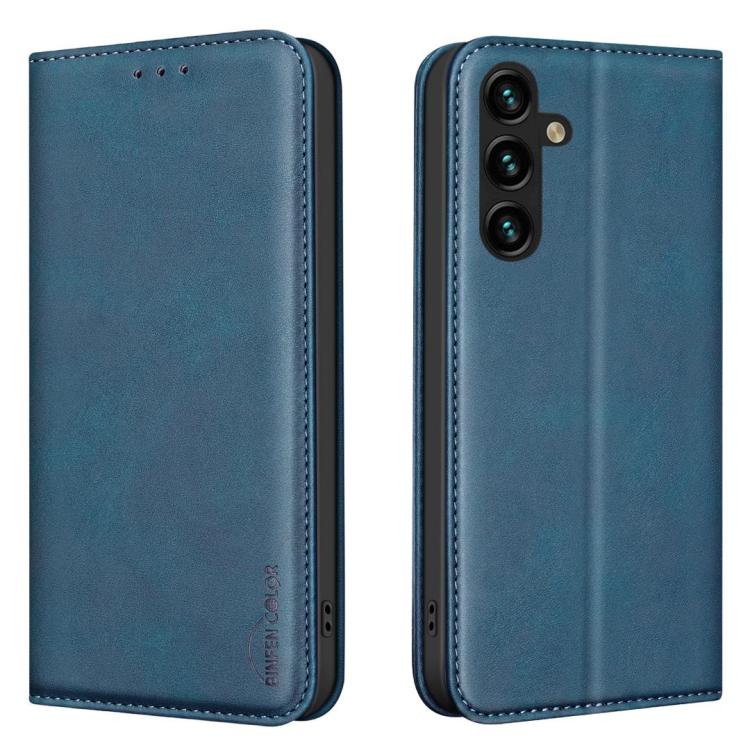For Samsung Galaxy S23 FE 5G BINFEN COLOR Calfskin Texture Magnetic RFID Vegan Leather Phone Case(Blue)
For Samsung Galaxy S23 FE 5G BINFEN COLOR Calfskin Texture Magnetic RFID Vegan Leather Phone Case(Blue)